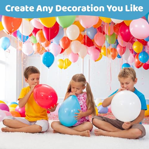 110 Pcs Birthday Balloons, 12 Inch Colorful Helium Balloons - Graduation Balloons Wedding Baby Shower Carnival Anniversary Wedding Balloons