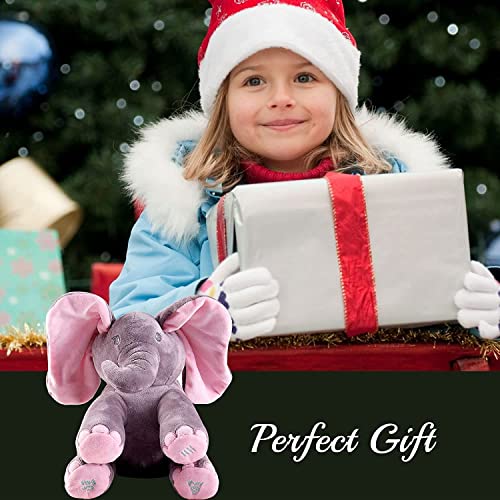 Dimple Kaia Baby Animated Stuffed Plush Singing Peek A Boo Elephant Interactive Musical for