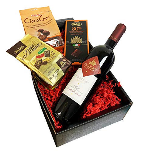 Edles Geschenkset Dunkles Genuss Duo Wein und Schokolade mit Nero d’Avola Rotwein und italienischen…