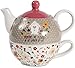 Pavilion Gift Company Friends Are Flowers In The Garden Of Life Teapot and Cup, 15oz