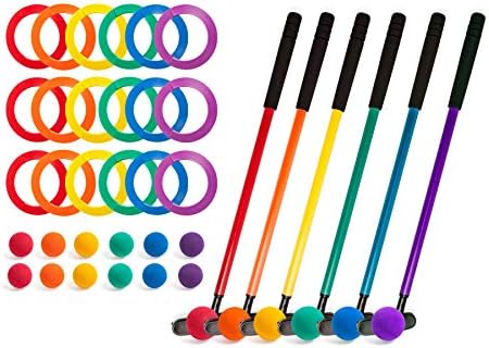 Champion Sports Mini Golf Clubs: Multi Colored Putt Putt Miniature Golfing Set for Kids – 6 Putters 18 Holes & 18 Balls Champion Sports Mini Golf Clubs: Multi Colored Putt Putt Miniature Golfing Set for Kids – 6 Putters 18 Holes & 18 Balls