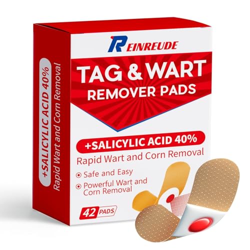 LBOYLOVE® 42 Pack Wart Corn Remover Pads for Feet, 40% Salicylic Acid Wart Remover Pads, Corn Removers for Toes, Extra Strength Bandages for Plantar Warts, Corns, Callus on Feet