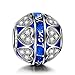 NINAQUEEN I Love You to the Moon and Back Blue Charms for Women Silver Heart