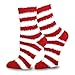 TeeHee Christmas Holiday Cozy Fuzzy Crew Socks 3-Pack for Kids (6-8 Years, Gingerbread)