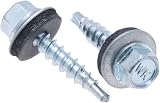 Keple 4.8x70mm Roofing Screws Hex Self-Drilling Rubber Washer Zinc Plated 50pcs view 2
