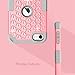 Hocase iPod Touch 7th/6th/5th Generation Case, Shockproof Heavy Duty Silicone Rubber+Hard Plastic Glitter Protective Case for iPod model A2178, A1574, A1509, A1421 - Pink/Gray