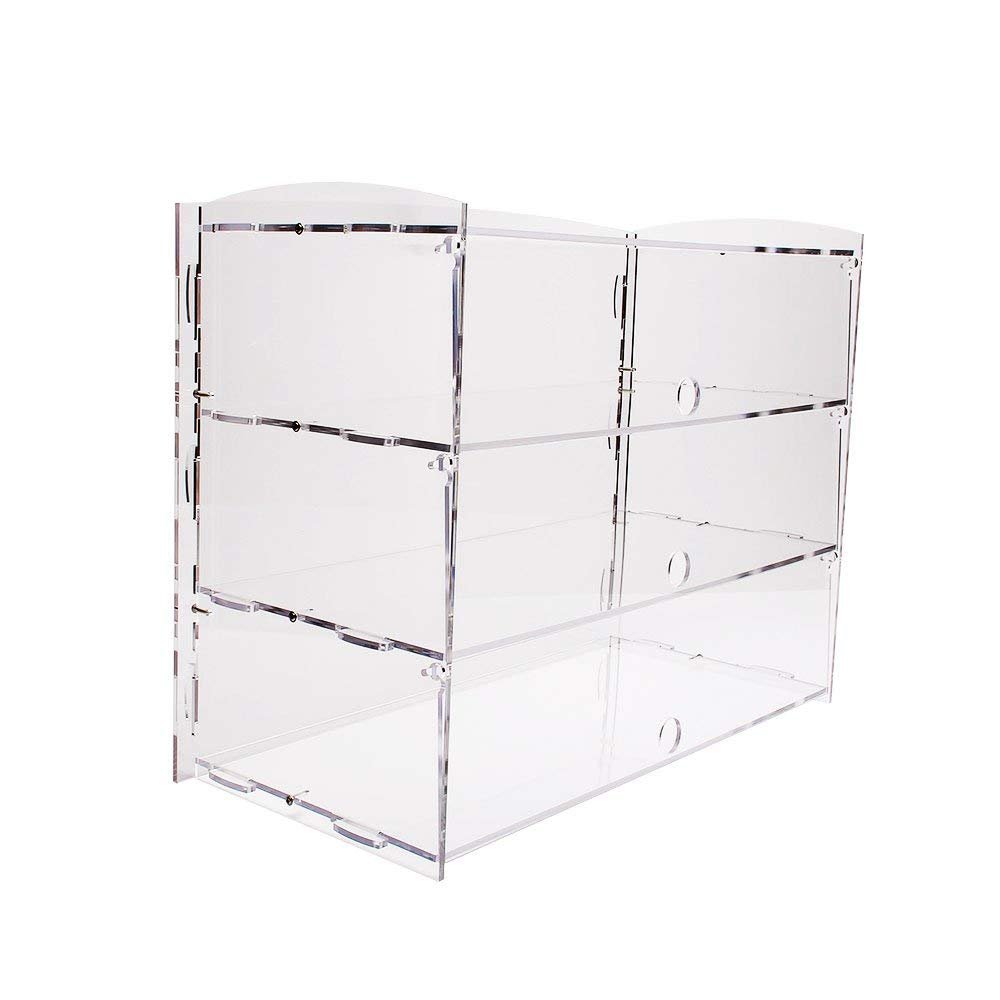 display4top Acrylic Display Pastry Cabinet Cakes Donuts Cupcakes Pastries (3 Tier)