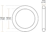 sourcing map Nitrile Rubber O-Ring 190mm OD 182mm ID 4mm Width 70A Metric Seal view 2