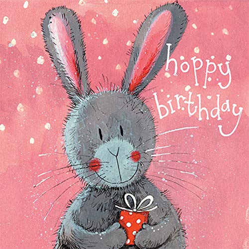 Alex Clark Big Ears Bunny Birthday Card - Birthday Card For Little Girl - Watercolour - Designed and Printed In UK