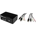 StarTech.com 2-Port DisplayPort KVM Switch & 4 in 1 DisplayPort KVM Switch Cable