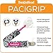 BooginHead Baby Newborn PaciGrip Pacifier Clip, Black Flourish Black/Pink