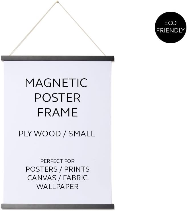 MOXON, Magnetic Frame Hanger A3, Black Frame for Wall hangings, Picture Mount, Art, Prints & Posters, Wooden Photo Frame for Wall decor