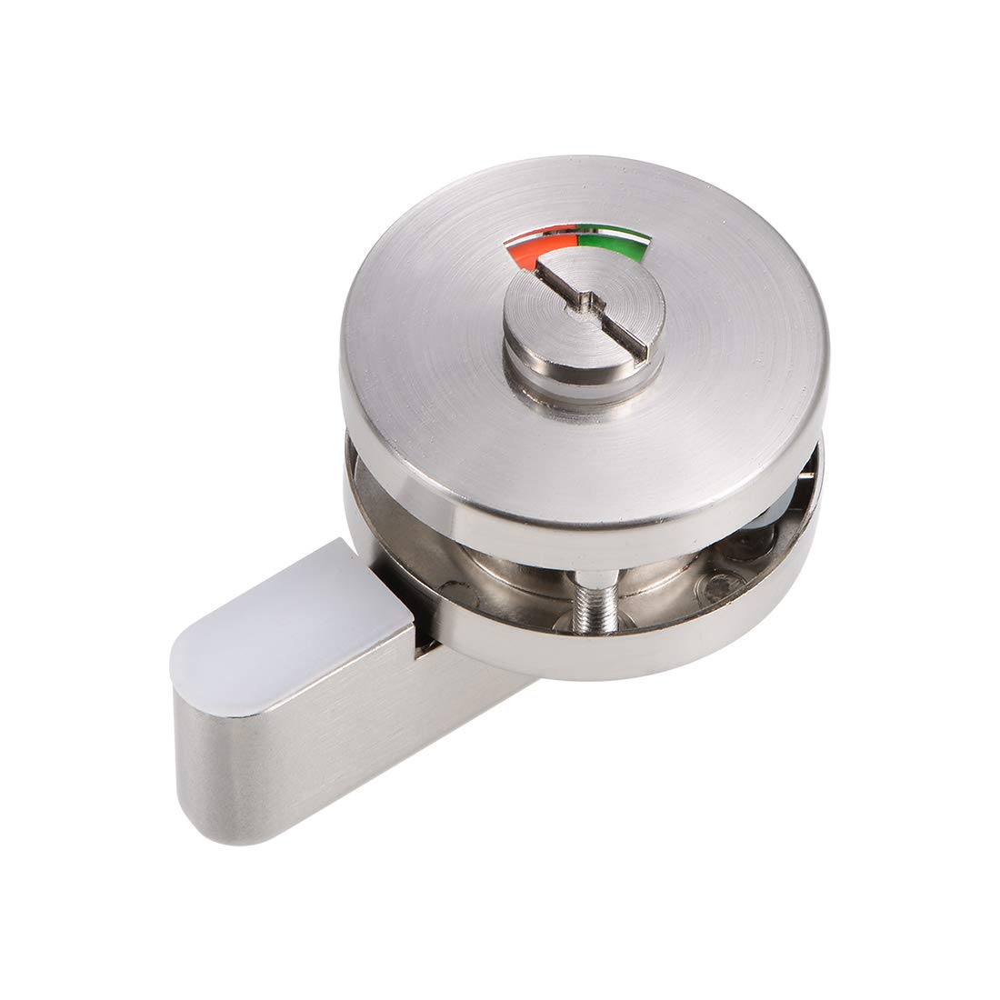 sourcing map Privacy Indicator Door Lock 52mm Dia Stainless Steel Indicating Lock for Public Partition Toilet Restroom Bathroom