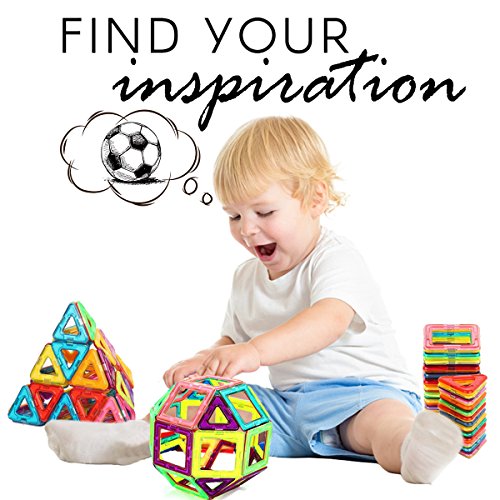 image for Ehome Magnetic Blocks, 34 PCS Magnetic Building Blocks with Strong Mag