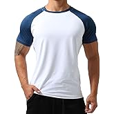 Magiftbox Mens Gym Muscle Short Sleeve Sweat Workout Shirts Quick Dry Stretchy Athletic T-Shirts for Men T77