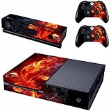 HOT ORANGE FLAME VYNIL FOR XBOX ONE KINECT AND CONTROLLER SET