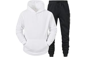 Mens Tracksuit Set Spring Fashion 2 Piece Sport Outfits Stylish Casual Hoodie and Sweatpant Jogger Suit Comfy Sweatsuit