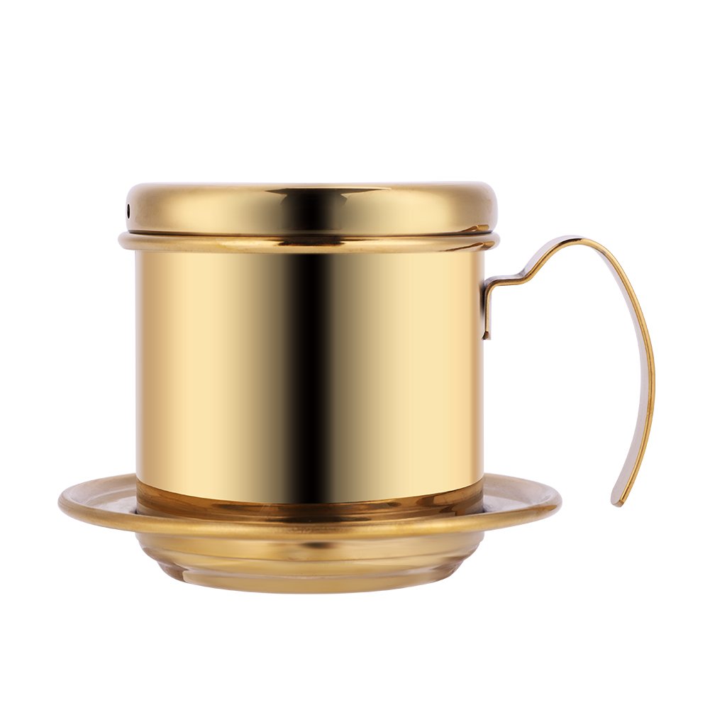 Vietnamese Coffee Maker Coffee Pot Drip Filter Vietnamese Coffee Drip Filter Maker Stainless Steel Cup Portable Manual Stainless Steel Filter Pot Vietnamese Coffee Drip Cup for Home Office Travel