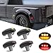 RUXIFEY Smoke Dually Bed Side Marker Lights LED Fender Sidemarker Lamps Compatible with 2011 to 2016 Ford F250 F350 F450 Super Duty, Amber Red - Pack of 4