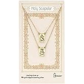 Roman 26-Inch Sterling Silver Infinity Scapular Necklace, Gold