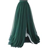EllieHouse Adult Split Long Floor Prom Party Evening Tulle Skirt P61
