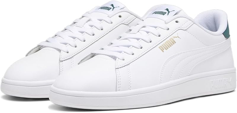 Unisex Smash 3.0 L Baskets, Puma White Malachite Puma Gold, 44 EU