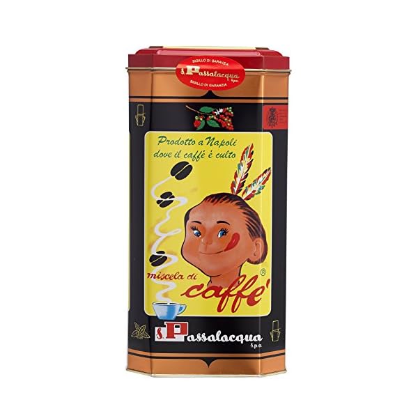 KAFFEE PASSALACQUA MEKICO - GUSTO TONDO - 100% ARABICA - ZINN 1Kg GEMAHLENER