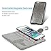 SUPWALL Compatible with iPhone 6 6S Wallet Case PU Leather Oil Wax Embossed Elephant Flip TPU Case Cover Detachable Wallet Credit Card Slots Magnetic Flap Closure Cover for iPhone6 6S