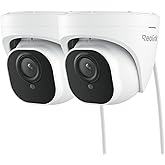 REOLINK 4K Outdoor Cameras for Home Security, IP PoE Dome Surveillance Camera with Human/Vehicle/Pet Detection, 25FPS Daytime, Work with Smart Home, Up to 512GB microSD Card, RLC-820A (Pack of 2)