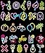 100 PCS Neon Light Sticker Sanmatic Anime Icon Animal Cute Decals Stickers Gifts for Kid to Laptop Suitcase Guitar Fridge Bicycle Car