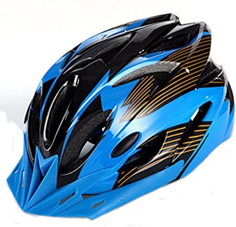 Safety Bike Helmet Cool Ultralight Adult Road Mountain Bike Cycling Blue Helmet 56-63cm Head Circumference with Detachable Black Visor