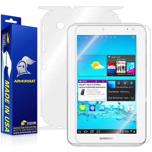 ArmorSuit MilitaryShield - Samsung Galaxy Tab 2 7.0 Screen Protector + Full Body Skin Protector - Anti-Bubble Ultra HD Shield w/ Lifetime Replacements
