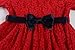 Bonny Billy Girls Long Sleeve Midi Lace Christmas Dress with Bow Sash 7-8 Years Red