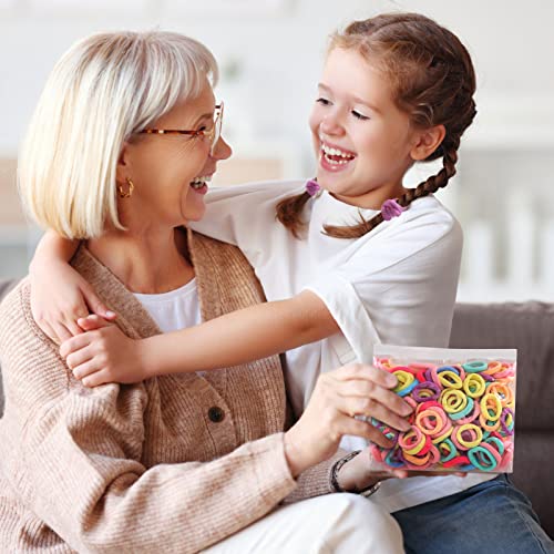 200PCS Baby Toddler Hair Ties, Multicolor Hair Ties, No Crease Hair Elastics Small Ponytail Holders Hair Ties for Kids Girls