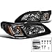 Ford Mustang Gt/ Cobra Svt 1-piece Style Headlights Black