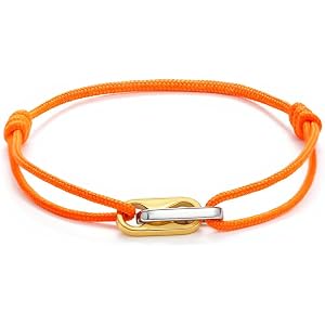 Black Orange Red String Bracelet for Men Women Two Tone Bracelet Jewelry | Cool Adjustable Unisex Two Tone Bracelet Surfer an