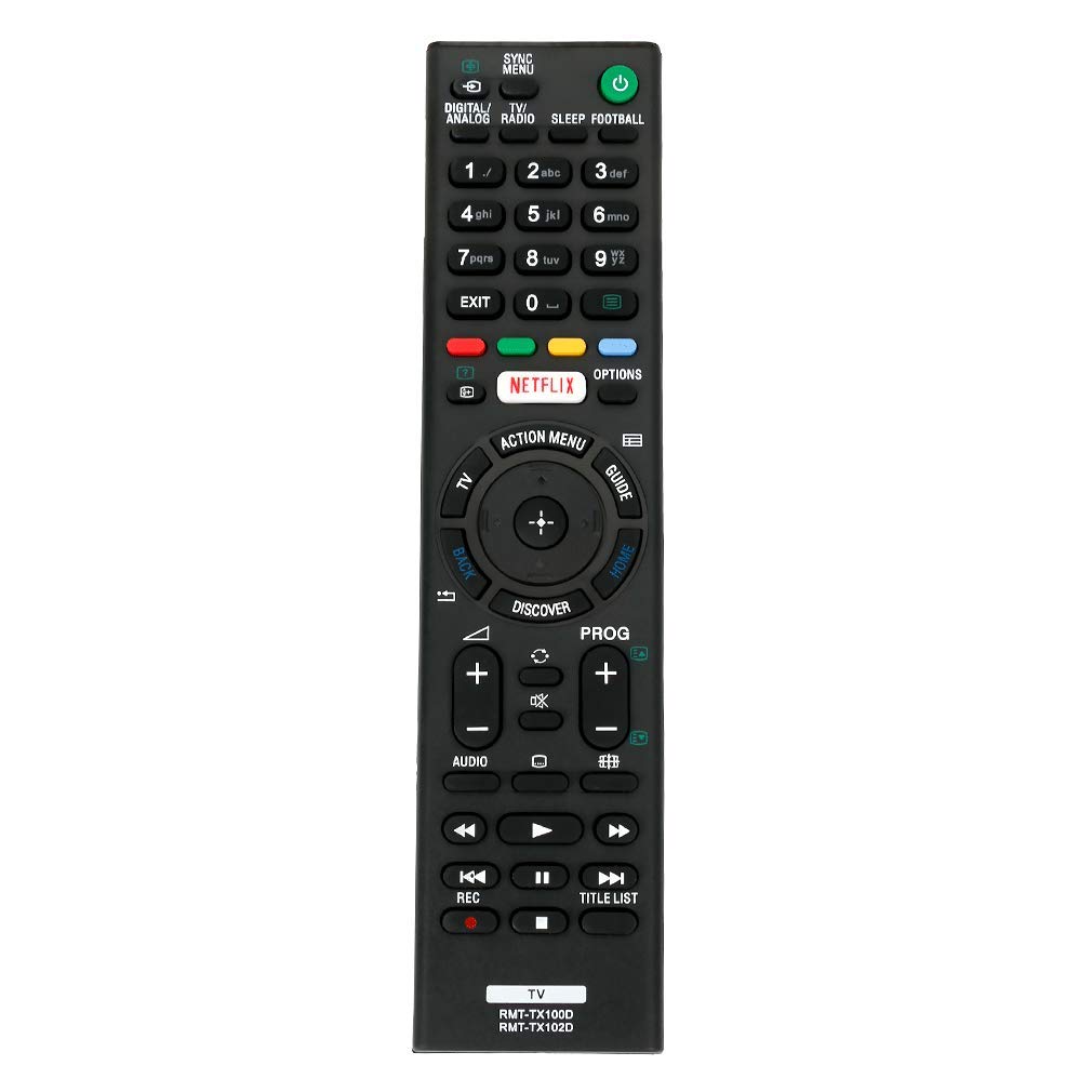 VINABTY RMT-TX100D RMT-TX102D Replacement Remote Control for Sony bravia smart TV with Netflix Buttons