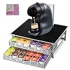 Masthome Koffie-capsulehouder met lade voor Dolce Gusto-capsules, voor 72 koffiepods, 1 reinigingsdoekje inbegrepen