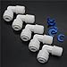 Quick Connect 1/4-Inch to 1/4-Inch Male RO Reverse Osmosis Water Filter Fitting Male Elbow Pack of 5