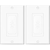 VCELINK Wall Plate Cable Pass Through, Single Gang Decorator Wall Plate Cover, Flexible Rubber Wall Grommets Insert for Low V