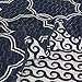 Mohap Floral Quilt Set 3 Piece Queen Size for All Season Soft and Breathable Bedspread 1 Quilt and 2 Matching Shams Dark Blue Geometric Pattern