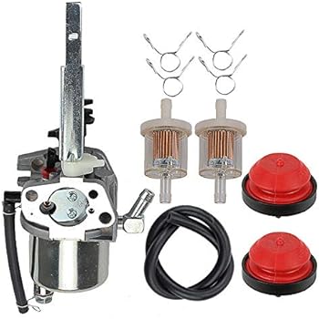 Amazon.com: Carburetor with Primer Bulb Fuel Filter Kit ... poulan pro snowblower fuel filter 