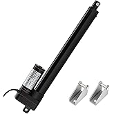 JQDML 12 Inch 12" Stroke 3000N/660lbs 12V Linear Actuator Heavy Duty Electric Actuator Speed 5mm/s with Mounting Brackets,for