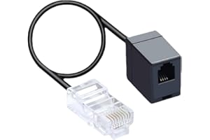 RJ45 to RJ11 Converter - Compact 14 Inch Cable Adapter with Durable Housing, Stable Signal Transmission | Networking Accessor