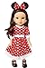 Brittany's My Red Mouse Dress Compatible with Wellie Wisher Dolls, Hearts for Hearts Dolls, Glitter Girls- 14 Inch Doll Clothes