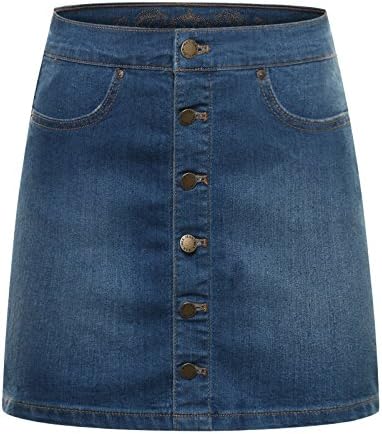 THENEWNEW Womens Front Button Down Mini Skirt MEDIUM LARGE