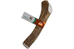 Elkhorn Premium Chews - Medium Whole Single Pack (for 20-45 lb Dogs and Puppies) Premium Grade Elk Antler for Dogs (1 Piece) Sourced in The USA