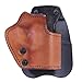 Front Line Outside The Waistband Three Layer Paddle Gun Holster Brown Leather, Kydex, Suede Lining