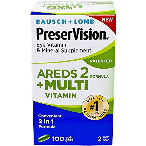 PreserVision AREDS 2 Plus Multivitamin Vitamin and Mineral Supplement, Soft Gels, 100 Count (3 Pack(100 Count))