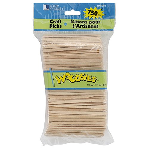 UPC 608766670316, Loew Cornell 1021222 Woodsies Craft Sticks, 3-1/2-Inch, 750-Piece (3 PACK)